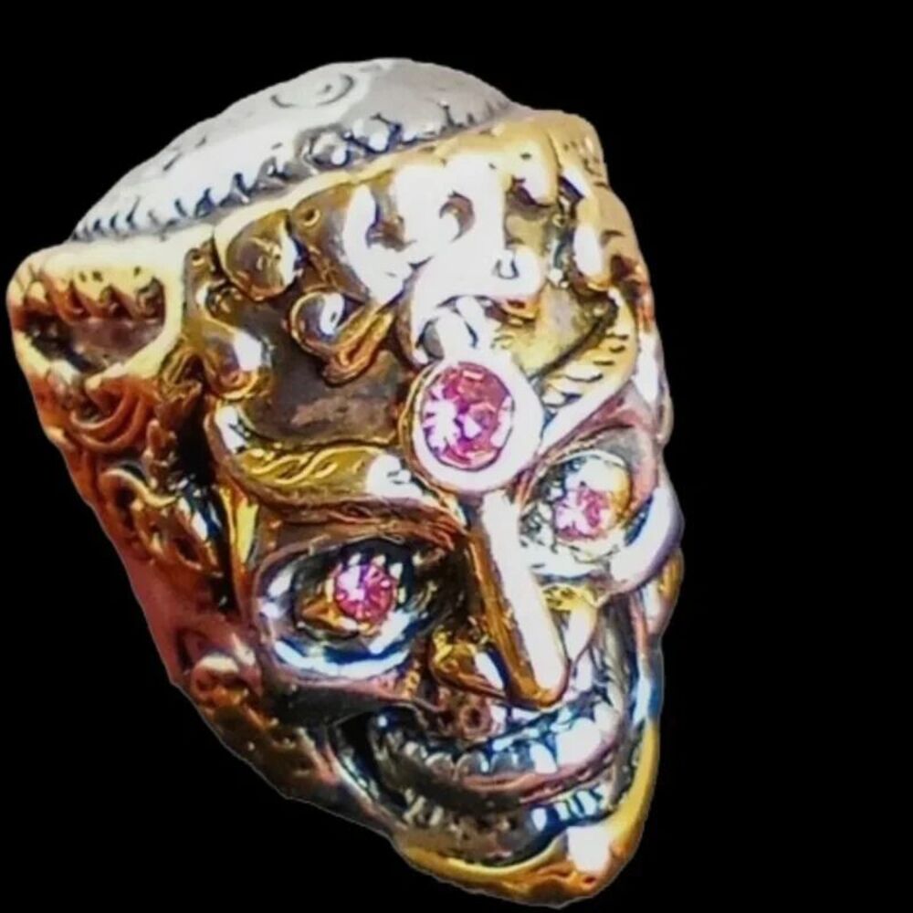 Unique Gold Tone Warrior Ring / Unisex / Size 8.5